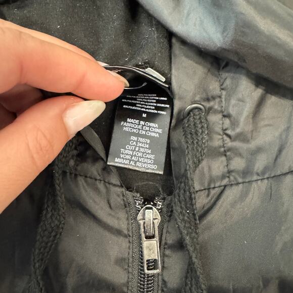 Vintage Y2K Santa Cruz Surf Skat Pink Dot Longsleeve Black Hoodie Zip Up Small - Picture 3 of 5